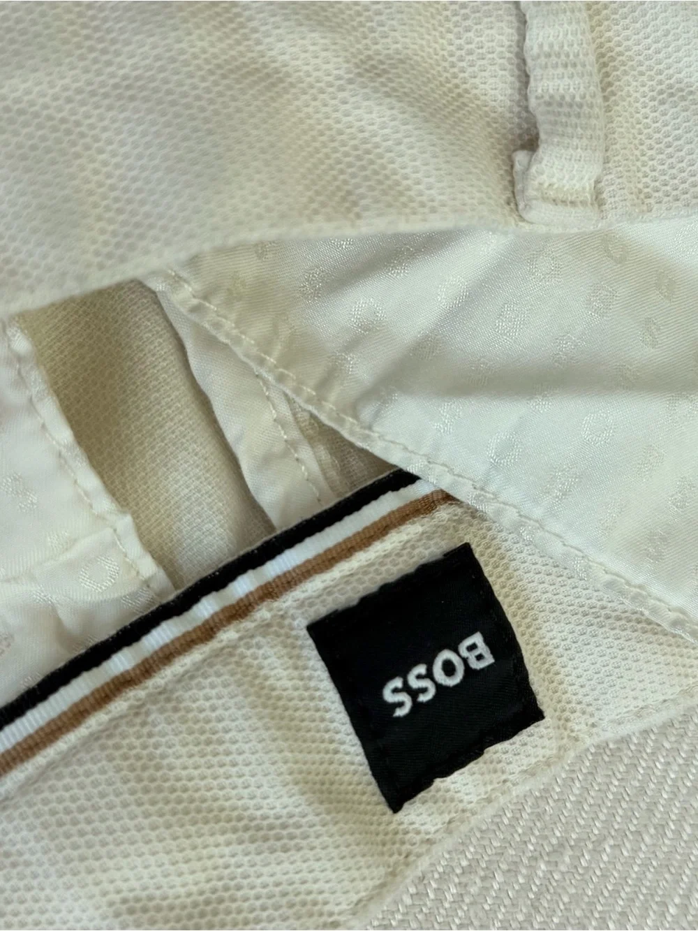 Boss Men’s Chinos in Off-White/Cream - Picture 3 of 6